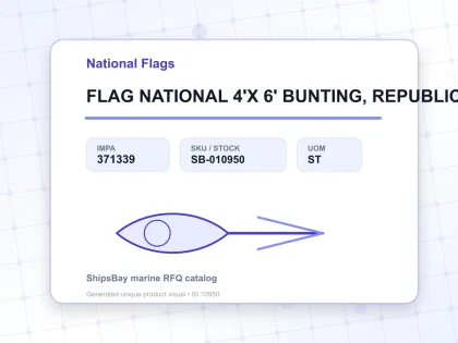 FLAG NATIONAL 4'X 6' BUNTING, REPUBLIC OF KOREA(SOUTH KOREA) - National Flags - IMPA 371339 - UOM ST