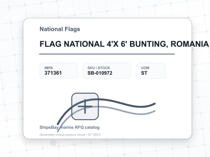 FLAG NATIONAL 4'X 6' BUNTING, ROMANIA - National Flags - IMPA 371361 - UOM ST