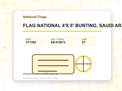 FLAG NATIONAL 4'X 6' BUNTING, SAUDI ARABIA - National Flags - IMPA 371362 - UOM ST