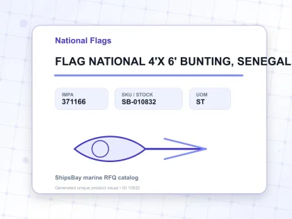 FLAG NATIONAL 4'X 6' BUNTING, SENEGAL - National Flags - IMPA 371166 - UOM ST