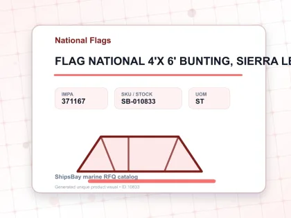FLAG NATIONAL 4'X 6' BUNTING, SIERRA LEONE - National Flags - IMPA 371167 - UOM ST