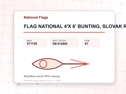 FLAG NATIONAL 4'X 6' BUNTING, SLOVAK REPUBLIC - National Flags - IMPA 371139 - UOM ST