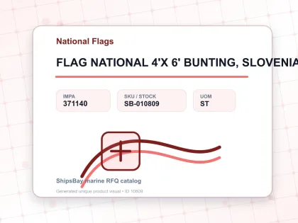 FLAG NATIONAL 4'X 6' BUNTING, SLOVENIA - National Flags - IMPA 371140 - UOM ST