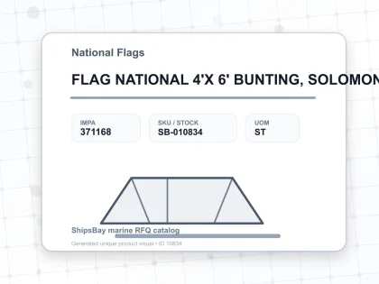 FLAG NATIONAL 4'X 6' BUNTING, SOLOMON ISLANDS - National Flags - IMPA 371168 - UOM ST