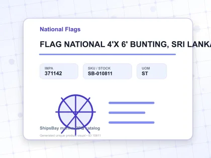 FLAG NATIONAL 4'X 6' BUNTING, SRI LANKA - National Flags - IMPA 371142 - UOM ST