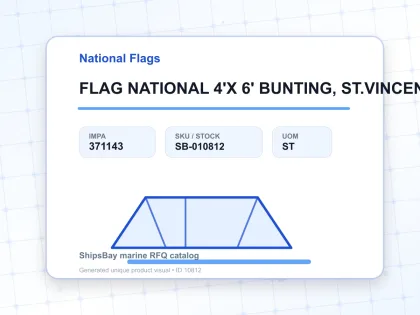 FLAG NATIONAL 4'X 6' BUNTING, ST.VINCENT & THE GRENADINES - National Flags - IMPA 371143 - UOM ST