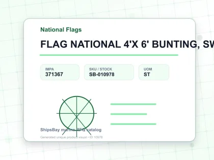 FLAG NATIONAL 4'X 6' BUNTING, SWEDEN - National Flags - IMPA 371367 - UOM ST