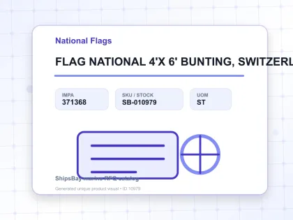 FLAG NATIONAL 4'X 6' BUNTING, SWITZERLAND - National Flags - IMPA 371368 - UOM ST