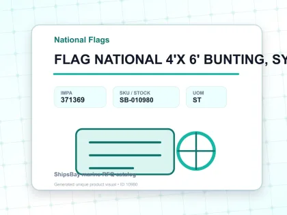 FLAG NATIONAL 4'X 6' BUNTING, SYRIA - National Flags - IMPA 371369 - UOM ST