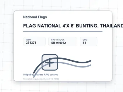FLAG NATIONAL 4'X 6' BUNTING, THAILAND - National Flags - IMPA 371371 - UOM ST
