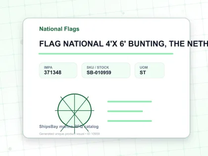 FLAG NATIONAL 4'X 6' BUNTING, THE NETHERLANDS - National Flags - IMPA 371348 - UOM ST