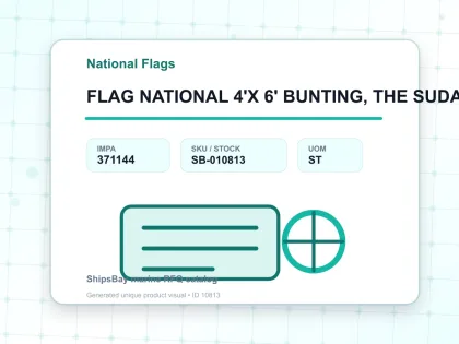 FLAG NATIONAL 4'X 6' BUNTING, THE SUDAN - National Flags - IMPA 371144 - UOM ST