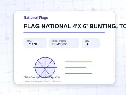FLAG NATIONAL 4'X 6' BUNTING, TOGO - National Flags - IMPA 371170 - UOM ST