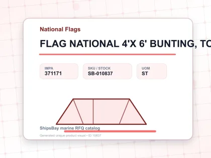 FLAG NATIONAL 4'X 6' BUNTING, TONGA - National Flags - IMPA 371171 - UOM ST