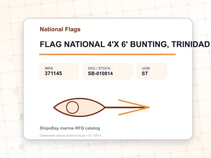 FLAG NATIONAL 4'X 6' BUNTING, TRINIDAD AND TOBAGO - National Flags - IMPA 371145 - UOM ST