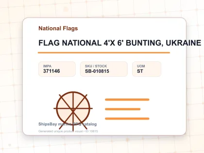 FLAG NATIONAL 4'X 6' BUNTING, UKRAINE - National Flags - IMPA 371146 - UOM ST