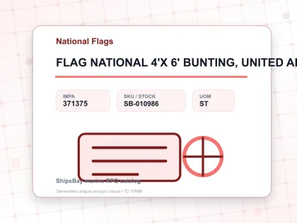 FLAG NATIONAL 4'X 6' BUNTING, UNITED ARAB EMIRATES - National Flags - IMPA 371375 - UOM ST