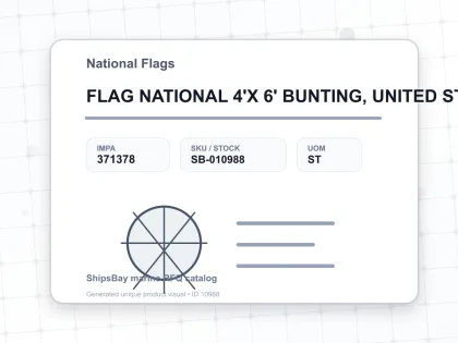 FLAG NATIONAL 4'X 6' BUNTING, UNITED STATE OF AMERICA - National Flags - IMPA 371378 - UOM ST
