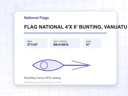 FLAG NATIONAL 4'X 6' BUNTING, VANUATU - National Flags - IMPA 371147 - UOM ST