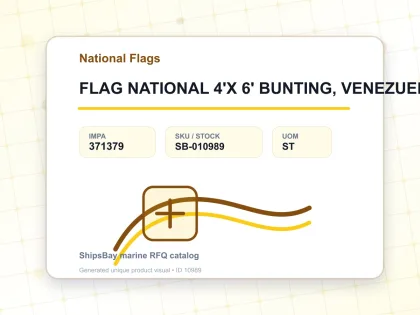 FLAG NATIONAL 4'X 6' BUNTING, VENEZUELA - National Flags - IMPA 371379 - UOM ST
