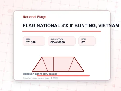 FLAG NATIONAL 4'X 6' BUNTING, VIETNAM - National Flags - IMPA 371380 - UOM ST