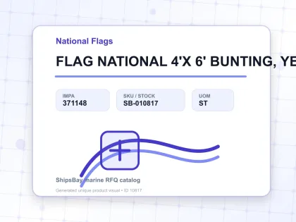 FLAG NATIONAL 4'X 6' BUNTING, YEMEN - National Flags - IMPA 371148 - UOM ST