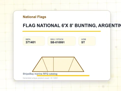 FLAG NATIONAL 6'X 8' BUNTING, ARGENTINA - National Flags - IMPA 371401 - UOM ST