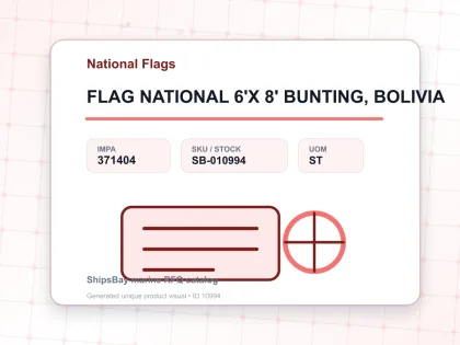 FLAG NATIONAL 6'X 8' BUNTING, BOLIVIA - National Flags - IMPA 371404 - UOM ST