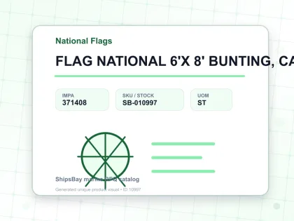 FLAG NATIONAL 6'X 8' BUNTING, CANADA - National Flags - IMPA 371408 - UOM ST