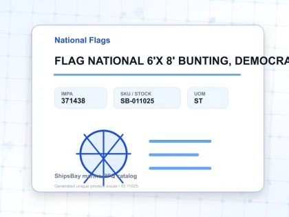 FLAG NATIONAL 6'X 8' BUNTING, DEMOCRATIC PLE'S REP. OF KOREA - National Flags - IMPA 371438 - UOM ST