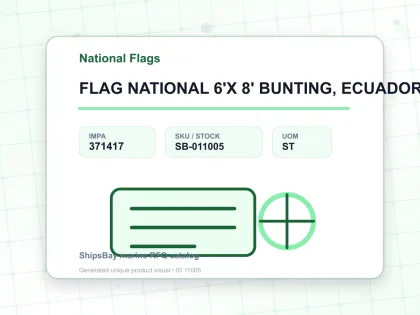 FLAG NATIONAL 6'X 8' BUNTING, ECUADOR - National Flags - IMPA 371417 - UOM ST
