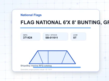FLAG NATIONAL 6'X 8' BUNTING, GREECE - National Flags - IMPA 371424 - UOM ST