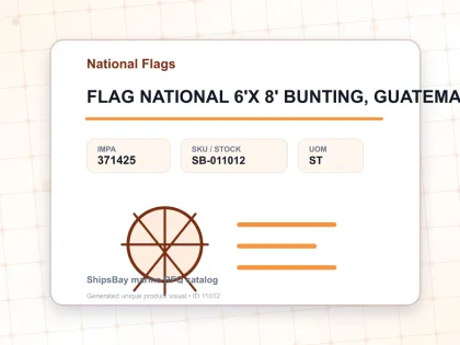 FLAG NATIONAL 6'X 8' BUNTING, GUATEMALA - National Flags - IMPA 371425 - UOM ST
