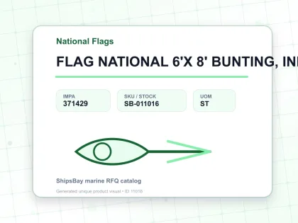 FLAG NATIONAL 6'X 8' BUNTING, INDIA - National Flags - IMPA 371429 - UOM ST