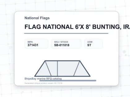 FLAG NATIONAL 6'X 8' BUNTING, IRAN - National Flags - IMPA 371431 - UOM ST