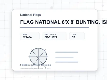 FLAG NATIONAL 6'X 8' BUNTING, ISRAEL - National Flags - IMPA 371434 - UOM ST