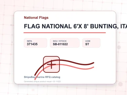 FLAG NATIONAL 6'X 8' BUNTING, ITALY - National Flags - IMPA 371435 - UOM ST