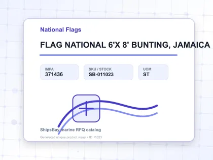 FLAG NATIONAL 6'X 8' BUNTING, JAMAICA - National Flags - IMPA 371436 - UOM ST