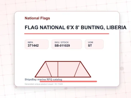 FLAG NATIONAL 6'X 8' BUNTING, LIBERIA - National Flags - IMPA 371442 - UOM ST