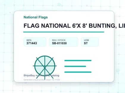 FLAG NATIONAL 6'X 8' BUNTING, LIBYA - National Flags - IMPA 371443 - UOM ST