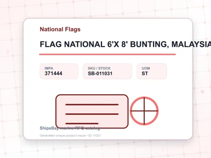 FLAG NATIONAL 6'X 8' BUNTING, MALAYSIA - National Flags - IMPA 371444 - UOM ST