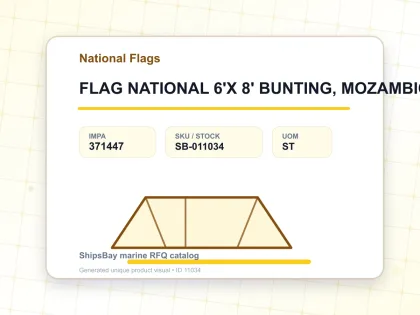 FLAG NATIONAL 6'X 8' BUNTING, MOZAMBIQUE - National Flags - IMPA 371447 - UOM ST