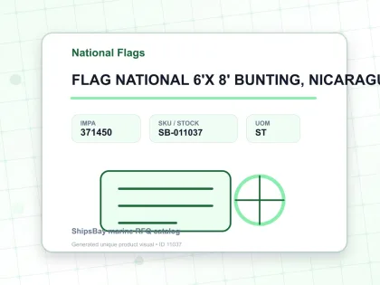 FLAG NATIONAL 6'X 8' BUNTING, NICARAGUA - National Flags - IMPA 371450 - UOM ST