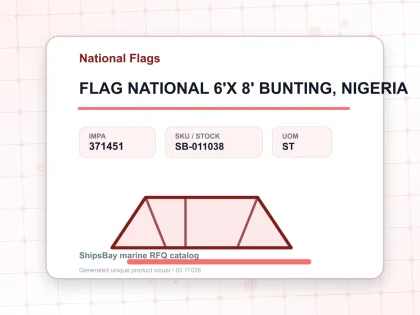 FLAG NATIONAL 6'X 8' BUNTING, NIGERIA - National Flags - IMPA 371451 - UOM ST