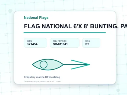 FLAG NATIONAL 6'X 8' BUNTING, PANAMA - National Flags - IMPA 371454 - UOM ST