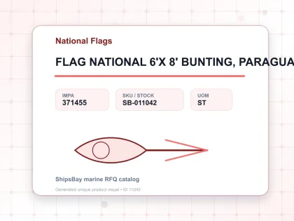 FLAG NATIONAL 6'X 8' BUNTING, PARAGUAY - National Flags - IMPA 371455 - UOM ST