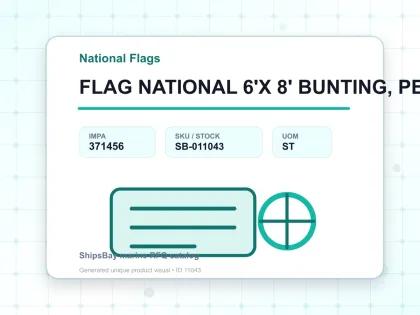 FLAG NATIONAL 6'X 8' BUNTING, PERU - National Flags - IMPA 371456 - UOM ST