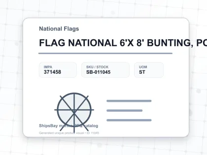 FLAG NATIONAL 6'X 8' BUNTING, POLAND - National Flags - IMPA 371458 - UOM ST