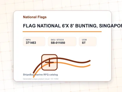FLAG NATIONAL 6'X 8' BUNTING, SINGAPORE - National Flags - IMPA 371463 - UOM ST