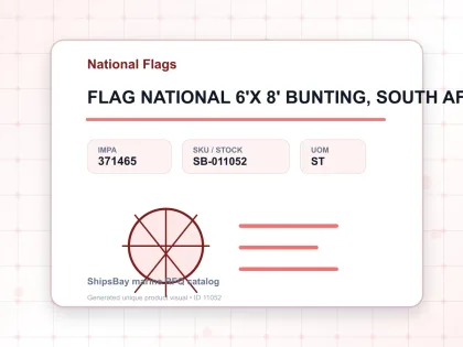 FLAG NATIONAL 6'X 8' BUNTING, SOUTH AFRICA - National Flags - IMPA 371465 - UOM ST
